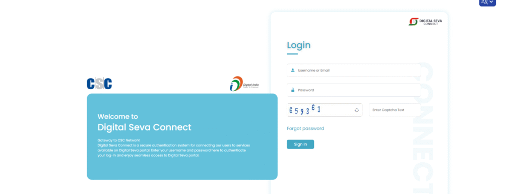 CSC Login Process for Farmer Registry